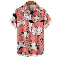 Anime Spy Porodični tinejdžeri Muški Ležerne prilike Majica Regularna Fit Holiday Odeća, Veličina 100-170 XXS-8XL