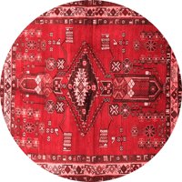 Ahgly Company u zatvorenom okruglom perzijskim crvenim tradicionalnim prostirkama, 7 'runda