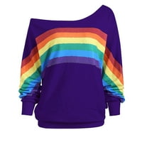 Duksevi za žene Grafičke dukseve Lose Rainbow majice rukav dugi pulover Ležerne dukselu dukserice Ispis