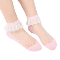 Muški ženski unisni casual čarape Pairs Womens Ballerina Čarape Čvrste čipke Čarape Kratke čarape Splice