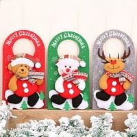 Jiaroswwei Božićni snjegovinski uzorak vrata sa visećim rupom Flannel Torch Party Ploč za poklone