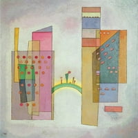 Kandinsky, Wassily Crna modernog uokvirenog muzeja Art Print pod nazivom - most