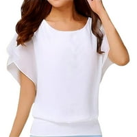 Ženske plus veličine Šifonske košulje Ležerne prilike kratkog rukava ljeto kratkih rukava, lagane majice