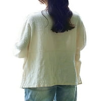 Ženske duge rukave na vrhu ležerne duge majice plus veličina bluza