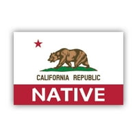 Kalifornija Natična zastava naljepnica naljepnica - samoljepljivi vinil - Vremenska zaštitna - izrađena u SAD - Cali Californian Respect Republic