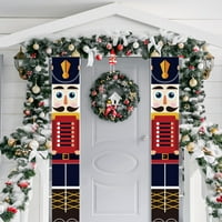 FENGDUO NUTCracker vojnik banner božićni dekor za dom sretan božićni dekor vrata Xmas Ornament sretna