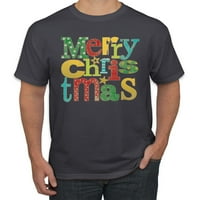 Šareno sretan božićni ukras Božićna grafička majica, ugljen, 5xl