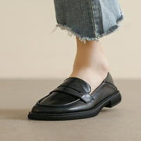 Zodanni Žene Lagane stane Škole Ležerne prilike Chunky Heel Kožne cipele Vintage Prozračiva klizanje