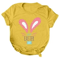 Ženske uskršnje košulje Rabbit Uskršnja jaja Grafički kratki rukav smiješni majica Crew Crt Comfy bluza