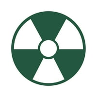 Radioaktivni simbol naljepnica naljepnica Die Cut - samoljepljivi vinil - Vremenska zaštitna - izrađena