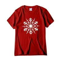 Ljetna bluza Ženske majice Slatke snježne pahulje Grafičke majice kratki rukav smiješan tisak Tee Dame