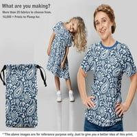 Onuone pamuk poplin twill plavi blok tkanine DIY odjeća prekrivajući tkaninu za ispis tkanina širokog