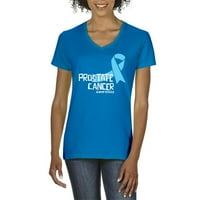 Normalno je dosadno - ženska majica s kratkim rukavima V-izrez, do žena veličine 3xl - rak prostate