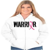 Warrior Svjesnost raka dojke BCA Zip up hoodie muške ženske brine za žene X