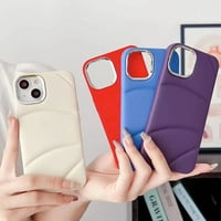 Down Jacket Telefon Case kompatibilan sa iPhone Plus, luksuzno modni kauč silikonski puffer Mekani tkani