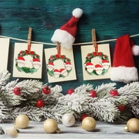 Božićni santa Claus Drveni privjesak za božićno star ukras