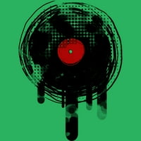 Topivši vinil rekord DJ Retro Music Vintage D Womens Green Heather Graphic Racerback Tank Top - Dizajn