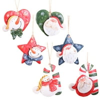 Božićni ukrasi Santa's Star Star u obliku srca u obliku kntera ukrasne božićne ukrase drži privjesci