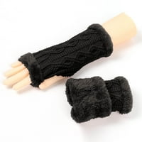 Lilgiuy Women zimske rukavice bez prstiju pune boje rastezljivih kratkih rukavica bez prstiju ručni