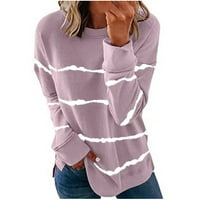 Puntoco Plus Veličina gornjeg klirensa, Ženska majica s dugim rukavima Jesenski ispis Labavi bluza