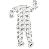 Elowel Boys Foots Zebra Pajama Sleeper, pamuk