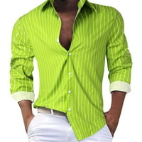 Muški gumb dolje majice dolje majice Redovna fit pamučna haljina s dugim rukavima majica majica majica