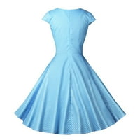 Haljine za žene koktel haljine modni kratki rukav Party Club v Trends Noćni haljina Sky Blue XL