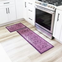 MALLES prostirke Pelham non klizač za pranje pod [izrađene u SAD], kuhinjski tepih setovi od 2, vinarberry