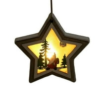 Božićni viseći ukras drveni blistavi ukrasi na privjesku u ormarići Bell božićno drvce viseći ukrasi