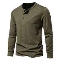 T majice za muškarca pada modni pulover dugih rukava na vrhu pukotine casual regular fit crewneck majica