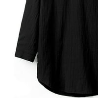 Ulična casual muska košulja Muške modne casual okruglih vrata s rukavom majicom od pune boje