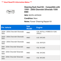 Komplet za brtvljenje nosača - kompatibilan sa - Chevy Silverado RWD 2005