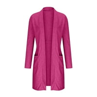 Absuyy kaputi za žene labave srednje dužine Nema kapuljača vruće ružičaste planinarske jakne za žene