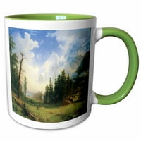 3Droza Mountain Pejzaž Albert Bierstadt American West - Dvije tone zelene krigle, 11 unce