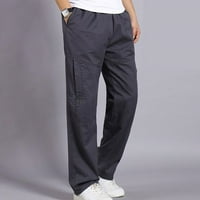 Penskeiy teretne hlače za muškarce čišćenje muške teretne hlače tanke čvrste pravne hlače casual sportskih