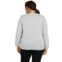 Alfred Dunner Womens Plus-size klasični džemper od kašmelja