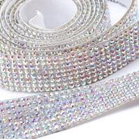Kaikso-in Rolls samoljepljiva vrpca za rhinestone, AB Diamond Bling Crystal Ripbon Wrap Roll Craft Pjenušava