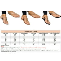 Žene ravne sandale T-remenice cipele za plažu na tangi sandale lagane žene Ljeto Rhinestone srebro 7,5