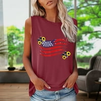 Slatka patriotske majice Dan neovisnosti za žensku majicu Tees Funny Slatka majica s kratkim rukavima