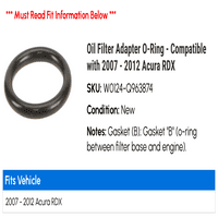 Adapter za filtriranje O-prsten - kompatibilan sa - Acura RD 2011