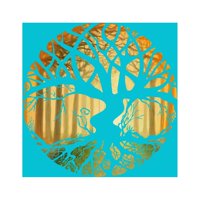 Druid Tree Muške Ocean Plave grafički tee - Dizajn od strane ljudi s