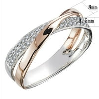 Destyer Ženske djevojke Moda Jednostavni prsten za ličnost Popularni legura prsten u obliku x sa klasičnim dizajnom elegantnim prekrasnim prstenom