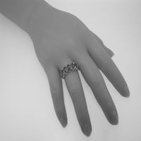 Britanci napravio 14k žuto zlatni kubični cirkoniji ženski vječni prsten - Opcije veličine - veličina