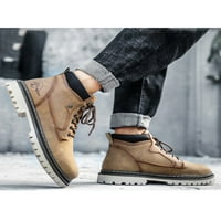 Harsuny Muškarci Rade Ležerne kožne cipele Udobne čipke Up gležnjače Boot Walk Neklizajući visoki gornji