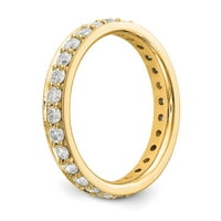 14k žuti zlatni prsten za prsten vječni dijamant okrugli polirani vintage 1ct veličine 5