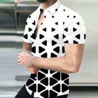 Ljetna košulja za muškarce Muškarci Geometrija kratki rukav na plaži na plaži Ogrlica od košulje od