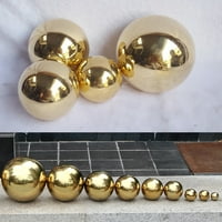 Glad zlatno kuglica - nehrđajući čelik Titanium zlatna šuplja kugla besprijekorna kuća i vrt Dekoracija zrcala sfera