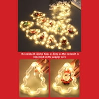 Dezsed Božićni ukrasi, 9.84ft lampica na baterije, s lijepim božićnim ukrasima, LED s bljeskalicom za