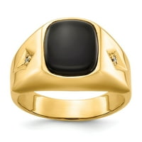 Čvrsta 14k žuto zlato vs dijamantski ručni prsten veličine