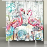 Laural Dom Flamingos sa zavjese za tuširanje mora